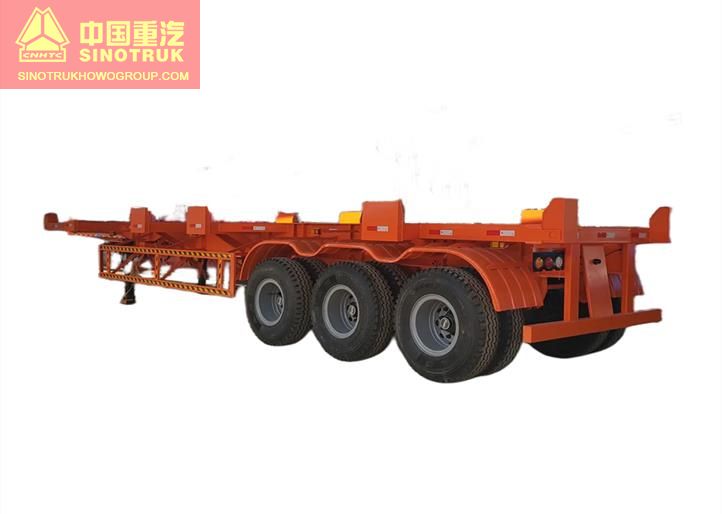 40ft Dock Harbor Skeleton Container Semi Trailer 3 Axles