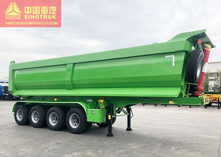 Hot Sale China 4 Axles 48cbm 50ton Gooseneck Dumper Tipper Semi Trailer For Sale