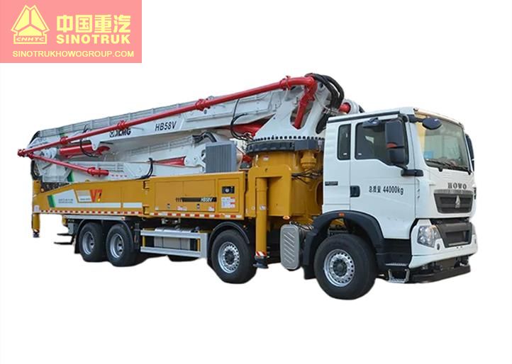 New HOWO Chassis 28m 33m 47m 48m 58m Sinotruk Concrete Mixer Pump Truck HB58V