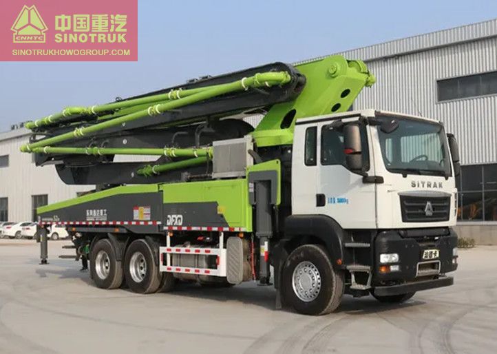 Sinotruk concrete boom pump truck concrete placing boom 52m